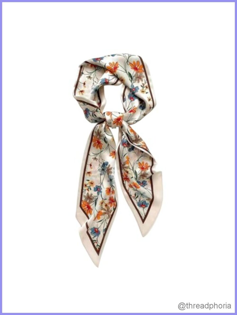 Silk Feel Satin Long Scarf Head Scarf Fashion Hair Scarf for Women